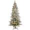 7.5ft. Pre-Lit Flocked Kiana Artificial Christmas Tree, White Low Voltage LED Lights